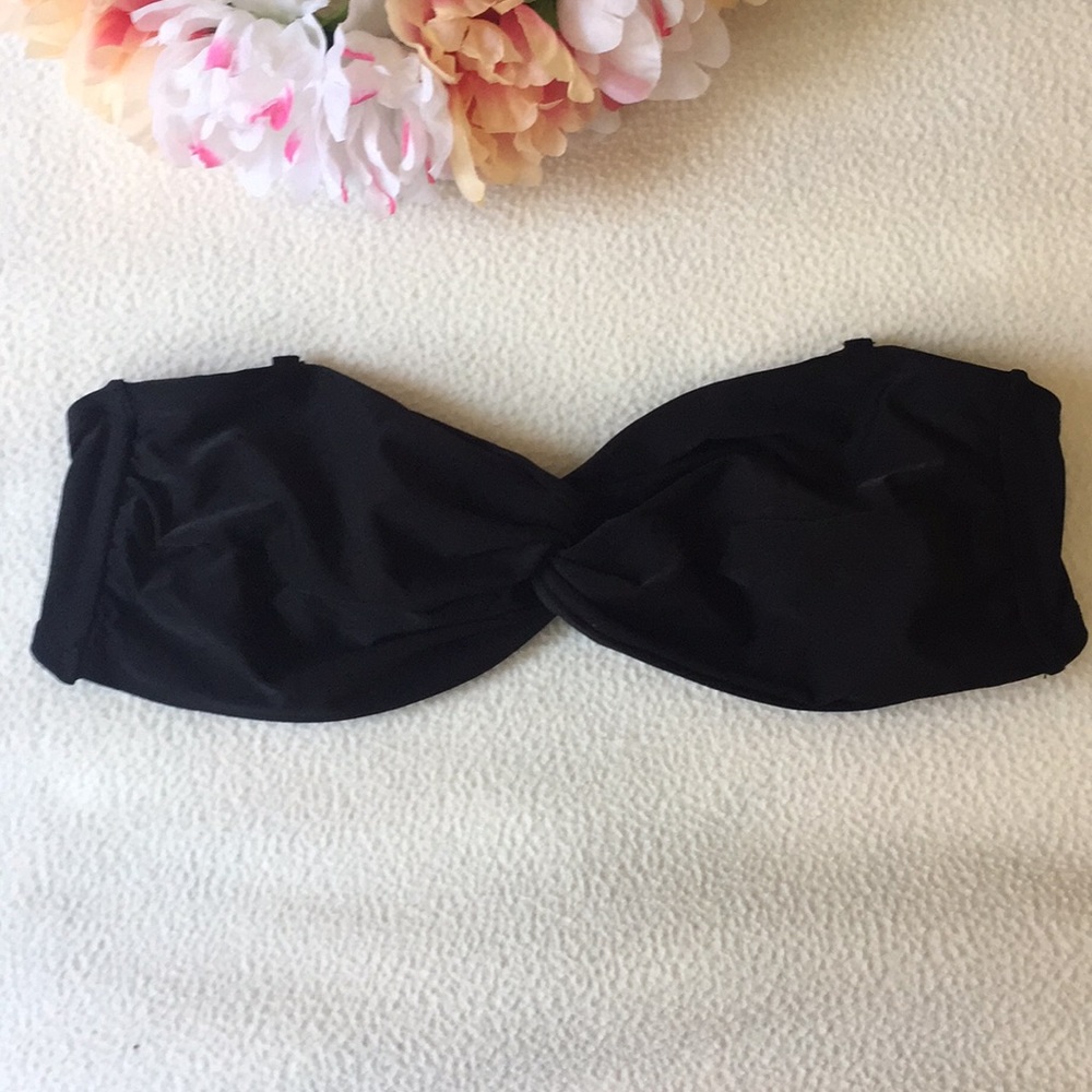 EUC GapBody black strapless swim top